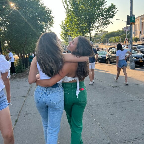 Reformation Women's High Rise "Cowboy" Green Jeans - Picture 2 of 3